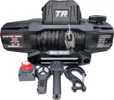 Лебёдка BEST SPORT 13500LBS 12в с синтетическим тросом